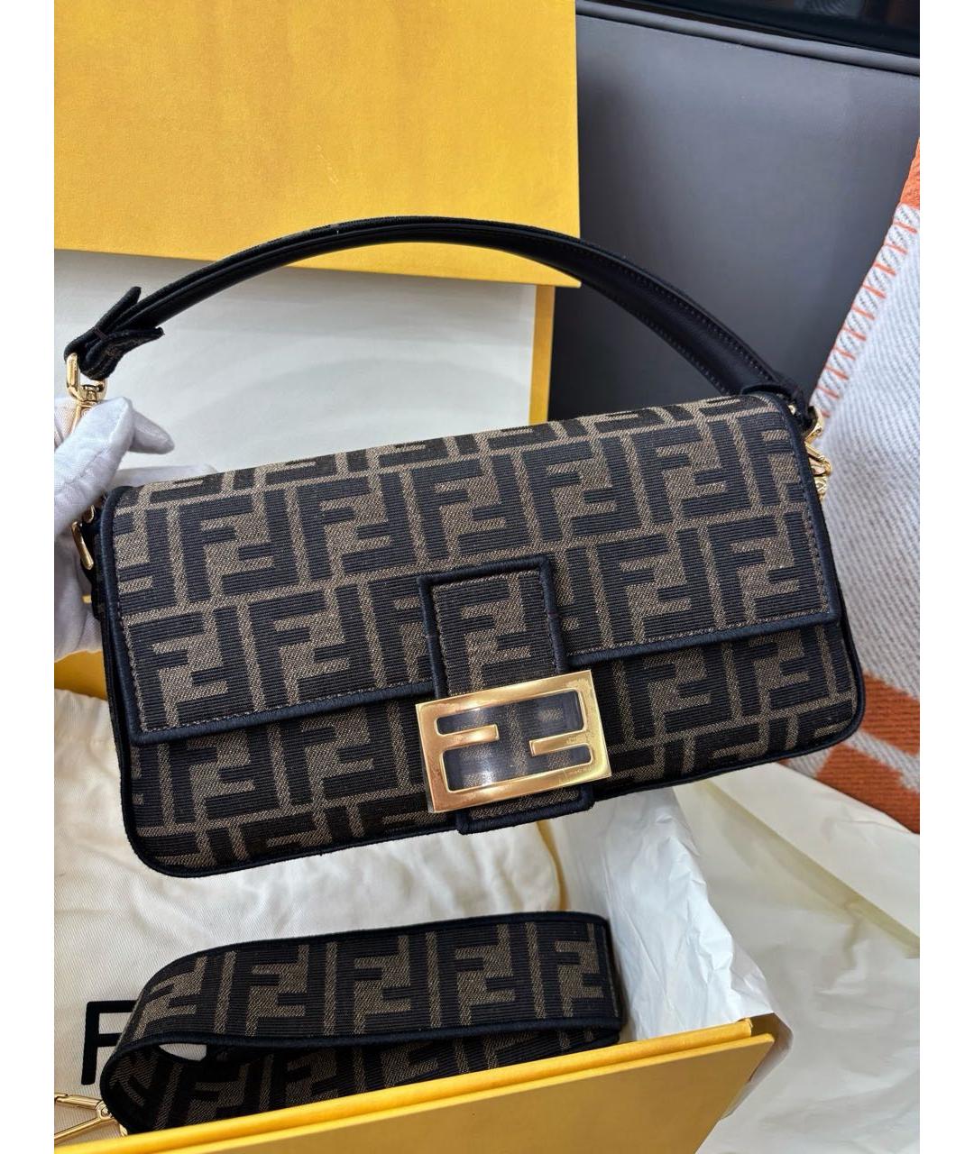 FENDI Коричневая сумка через плечо, фото 2