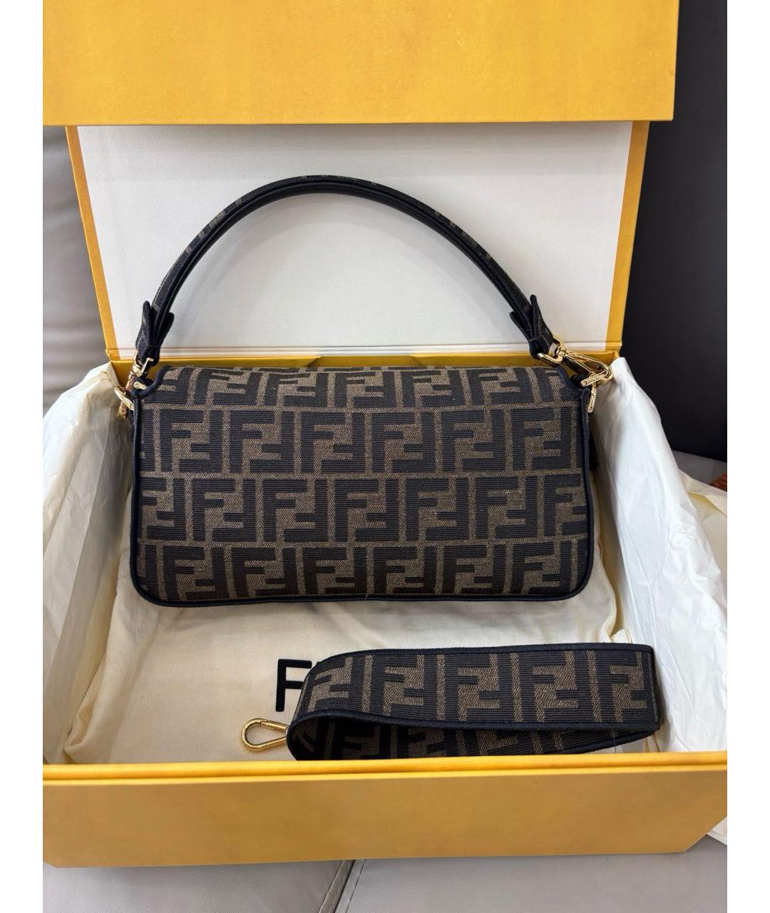 FENDI Коричневая сумка через плечо, фото 4