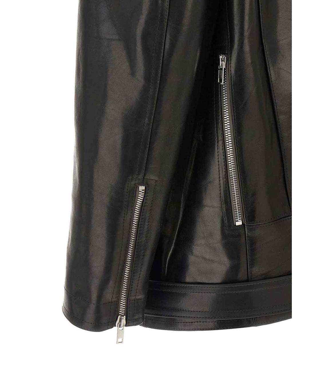 RICK OWENS Черная кожаная куртка, фото 5
