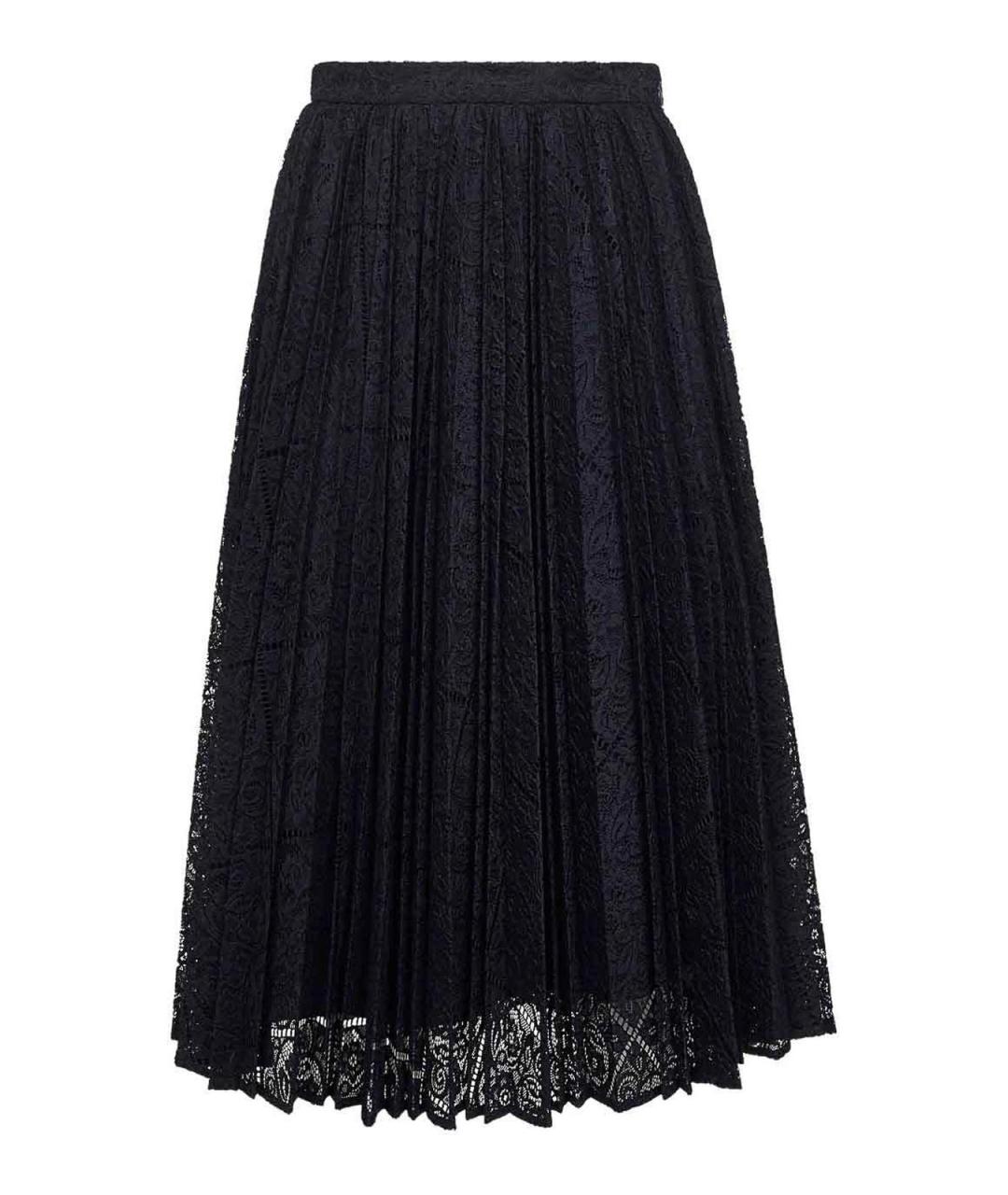 MAX MARA Синяя полиэстеровая юбка миди, фото 1