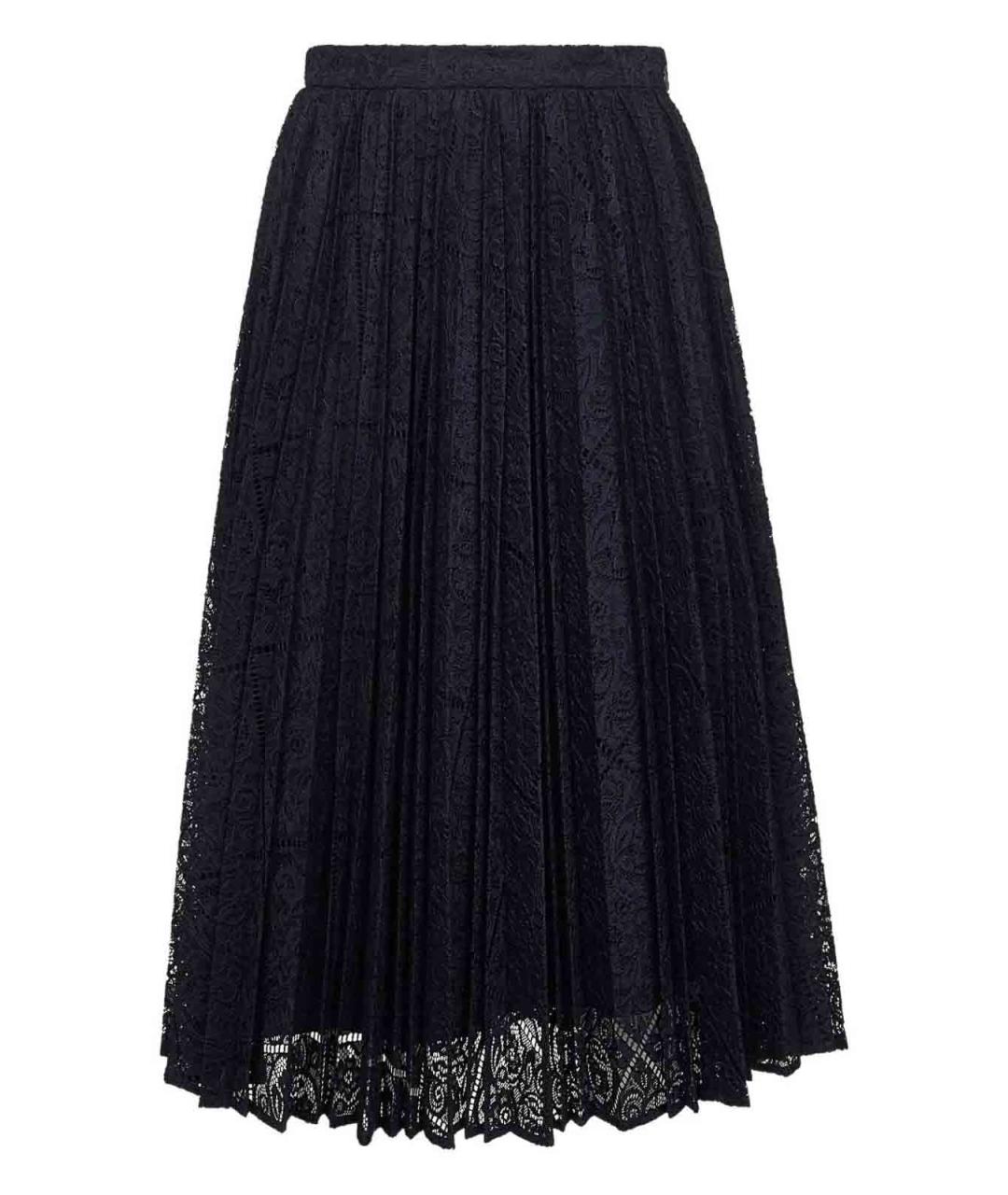 MAX MARA Синяя полиэстеровая юбка миди, фото 2