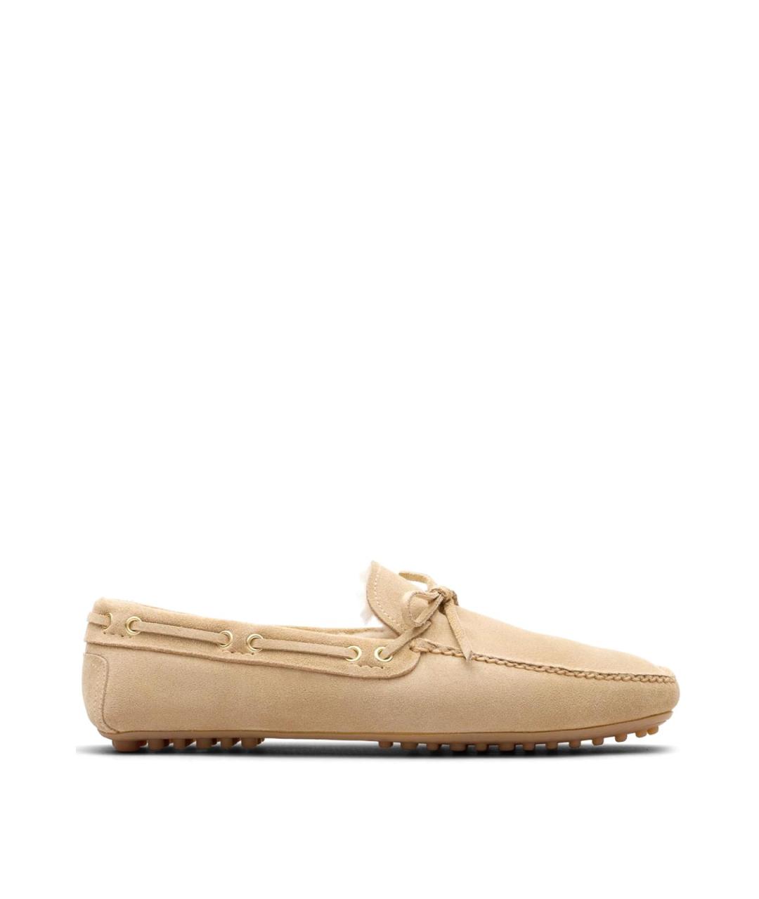 CAR SHOE Бежевые замшевые лоферы, фото 1