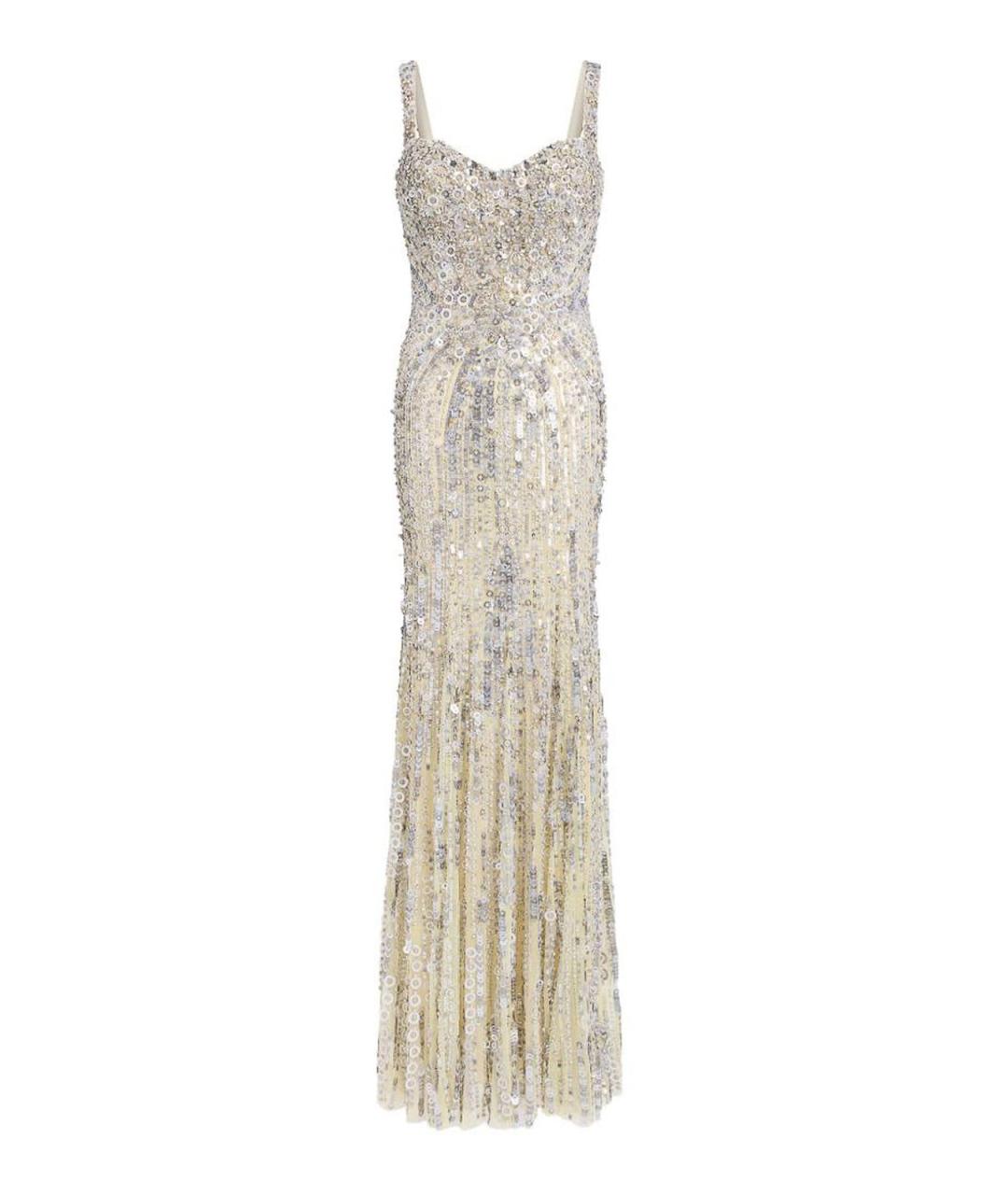 JENNY PACKHAM Бежевое нейлоновое вечернее платье, фото 1