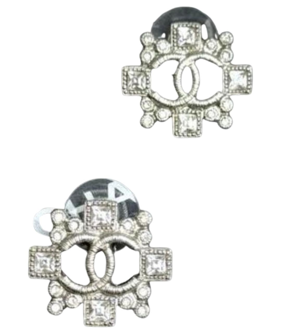 CHANEL Серебряные серьги, фото 1