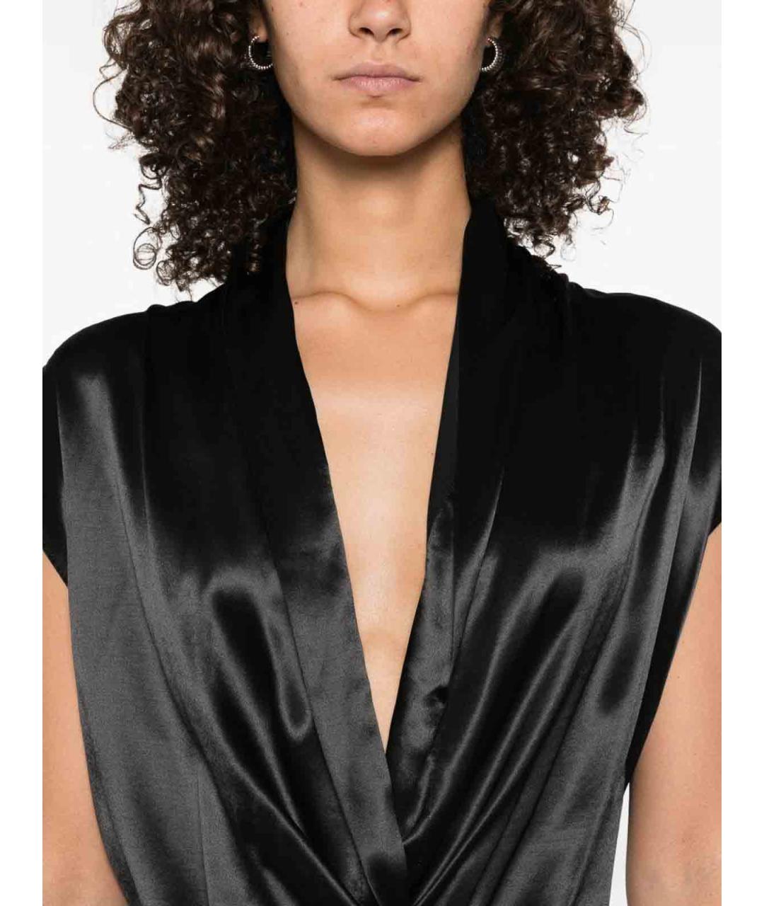 ALBERTA FERRETTI Черная вискозная блузы, фото 4