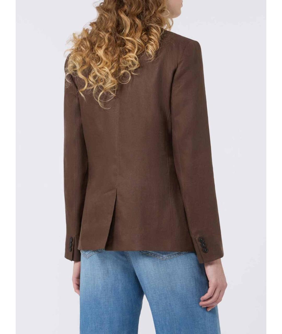 WEEKEND MAX MARA Коричневый вискозный жакет/пиджак, фото 3