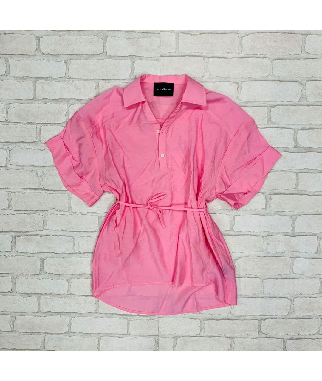 JOHN RICHMOND Розовая хлопковая рубашка/блузка, фото 8