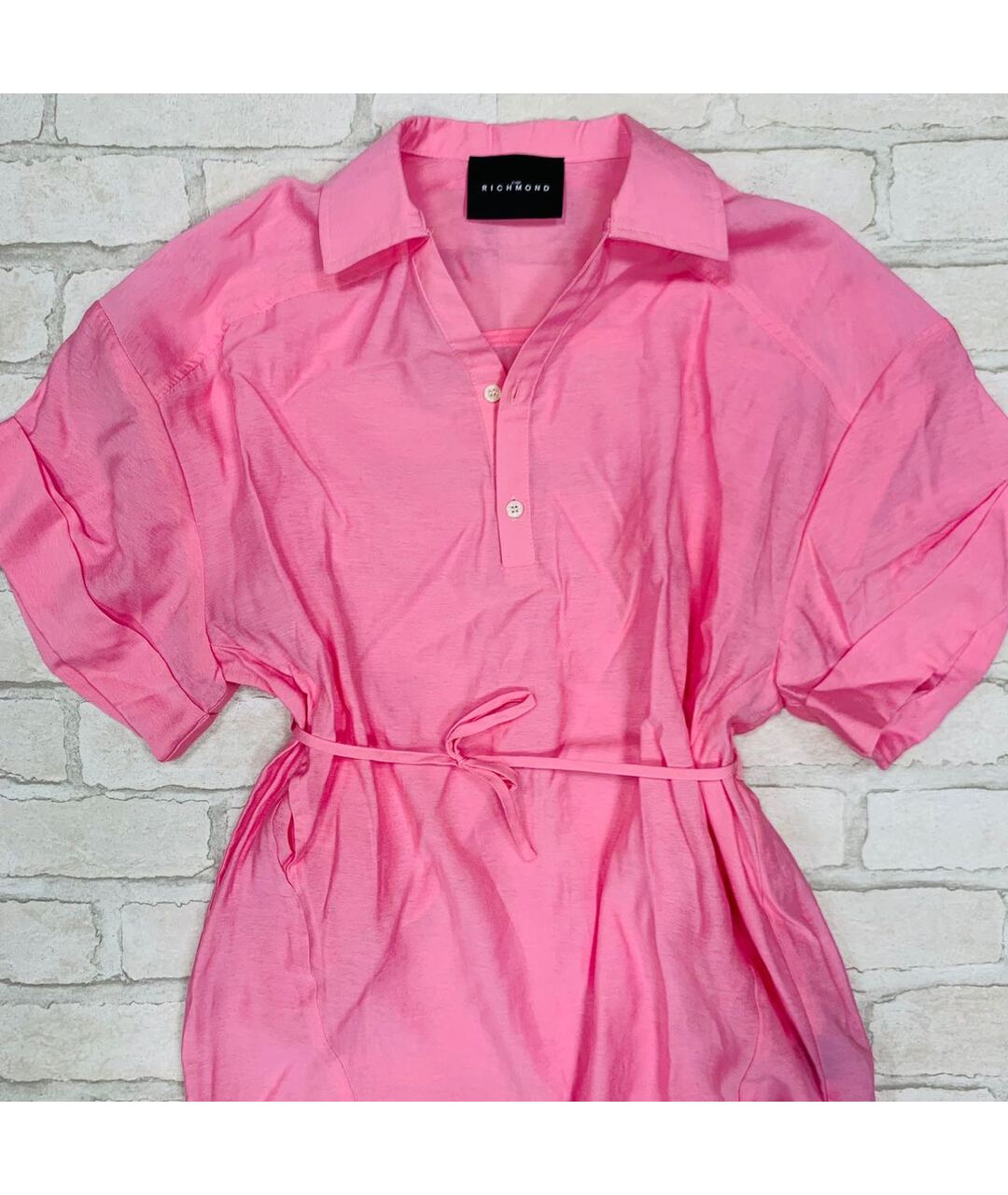 JOHN RICHMOND Розовая хлопковая рубашка/блузка, фото 4