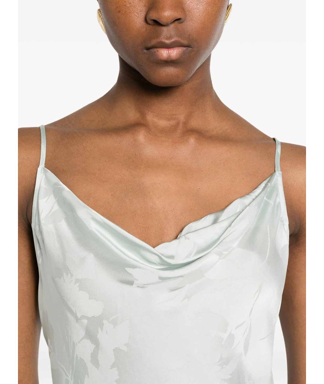 CALVIN KLEIN Серое вискозное повседневное платье, фото 2