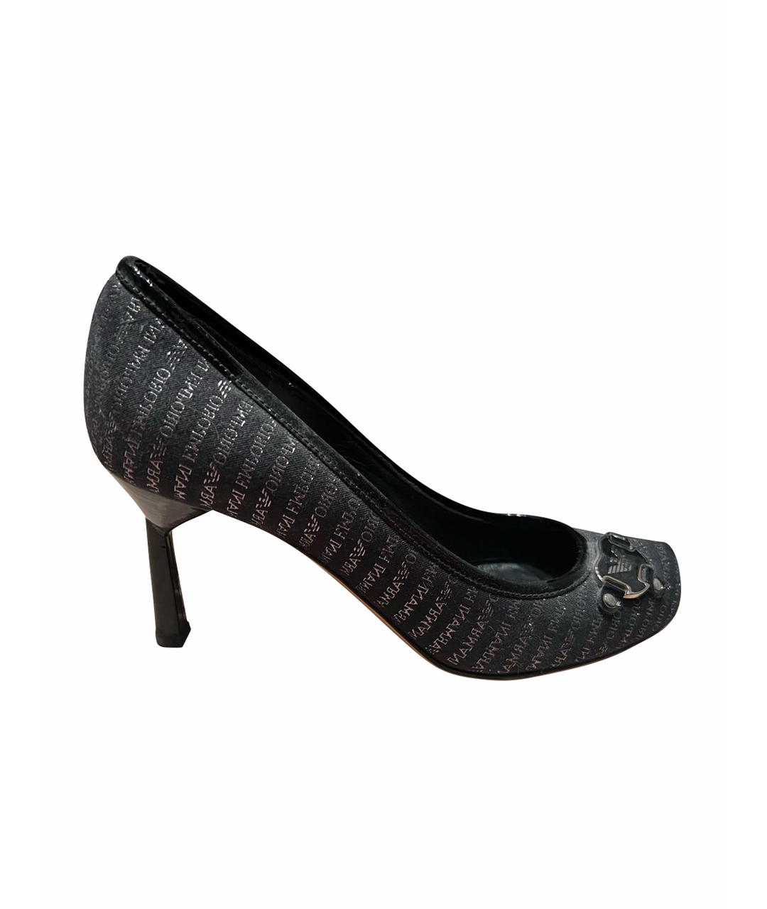 EMPORIO ARMANI Черные текстильные туфли, фото 1