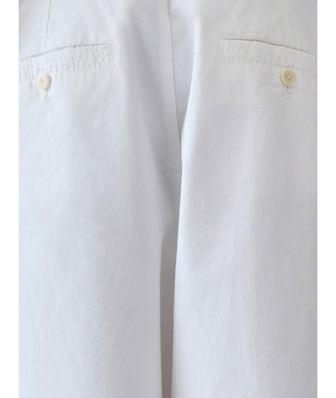 JACQUEMUS Белые хлопковые повседневные брюки, фото 3