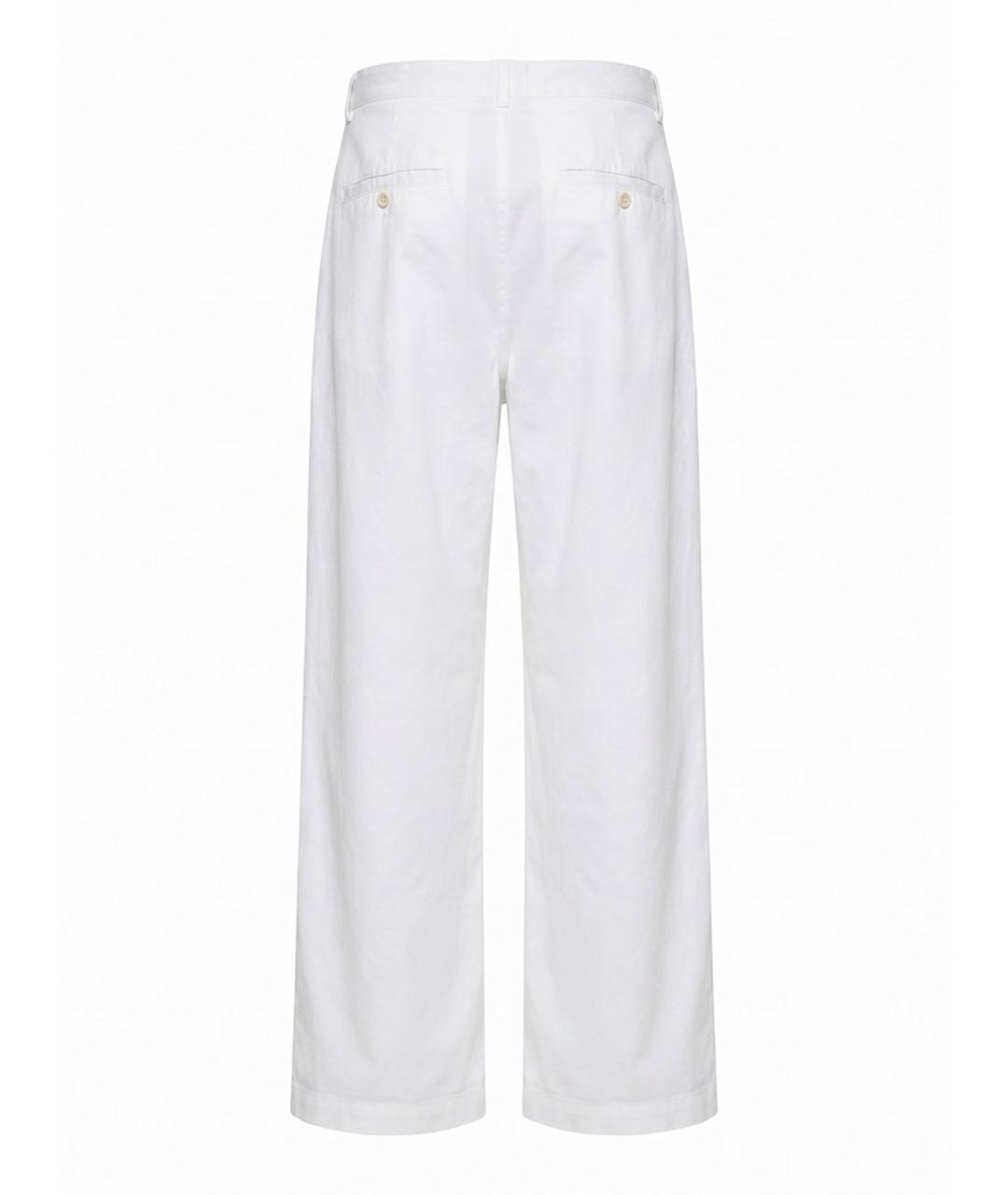 JACQUEMUS Белые хлопковые повседневные брюки, фото 2