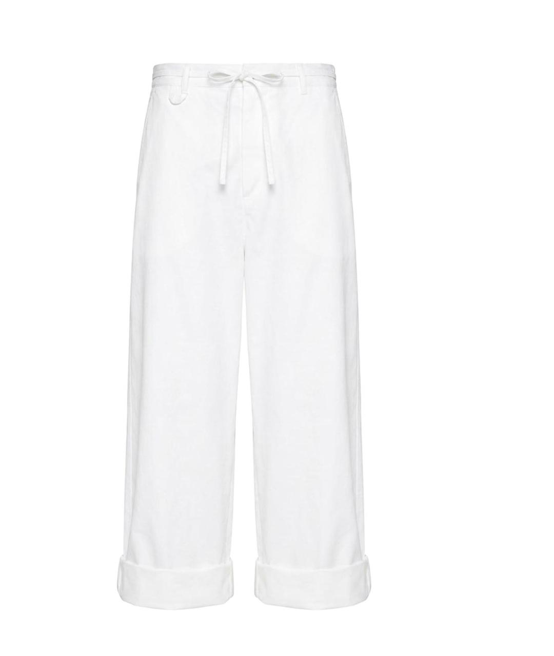 JACQUEMUS Белые хлопковые повседневные брюки, фото 1