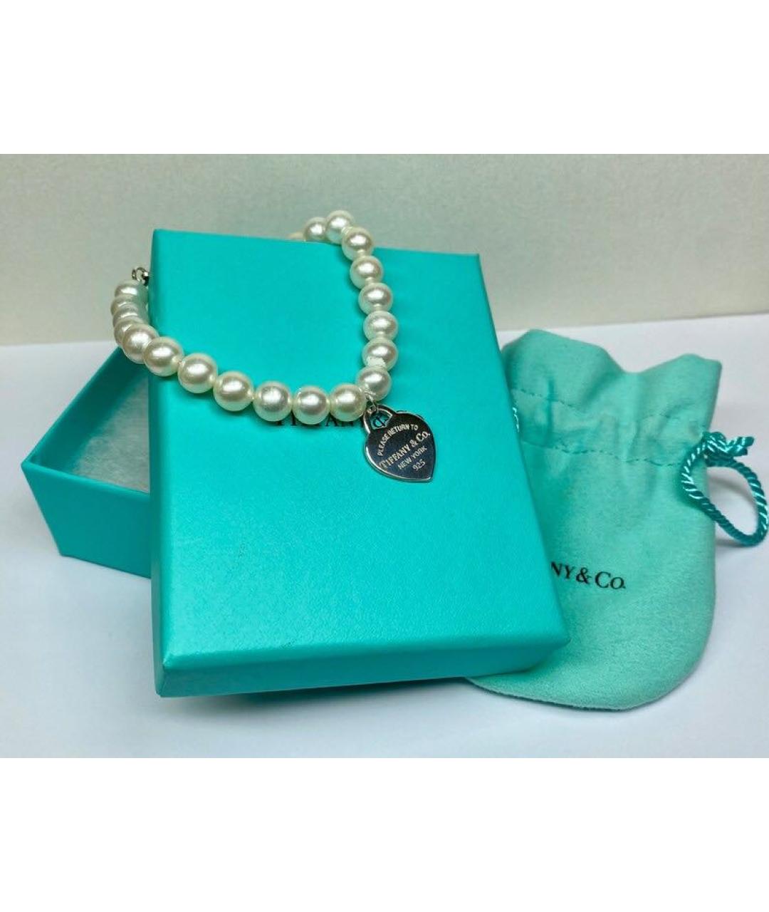 TIFFANY&CO Белый жемчужный браслет, фото 3