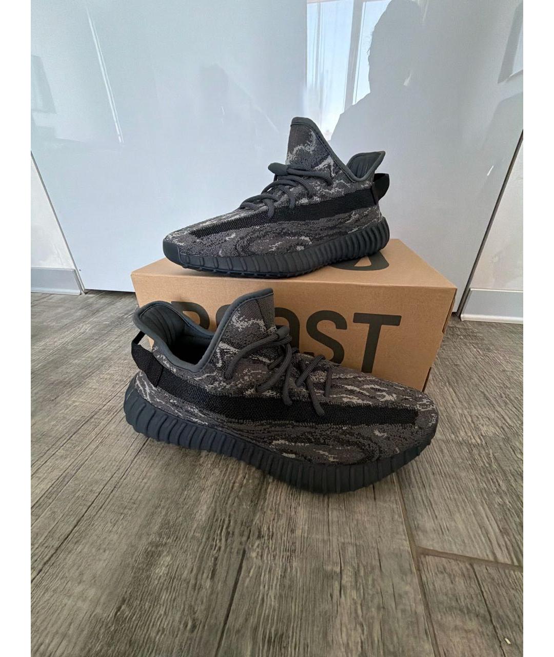 ADIDAS YEEZY Серые текстильные низкие кроссовки / кеды, фото 9