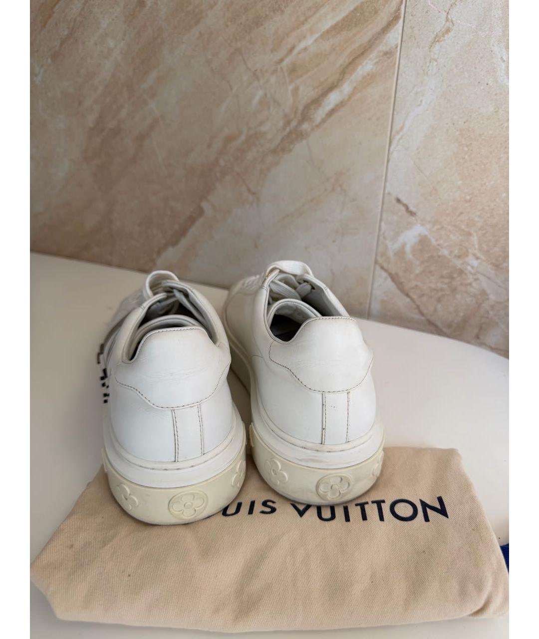 LOUIS VUITTON Белые кожаные кеды, фото 4