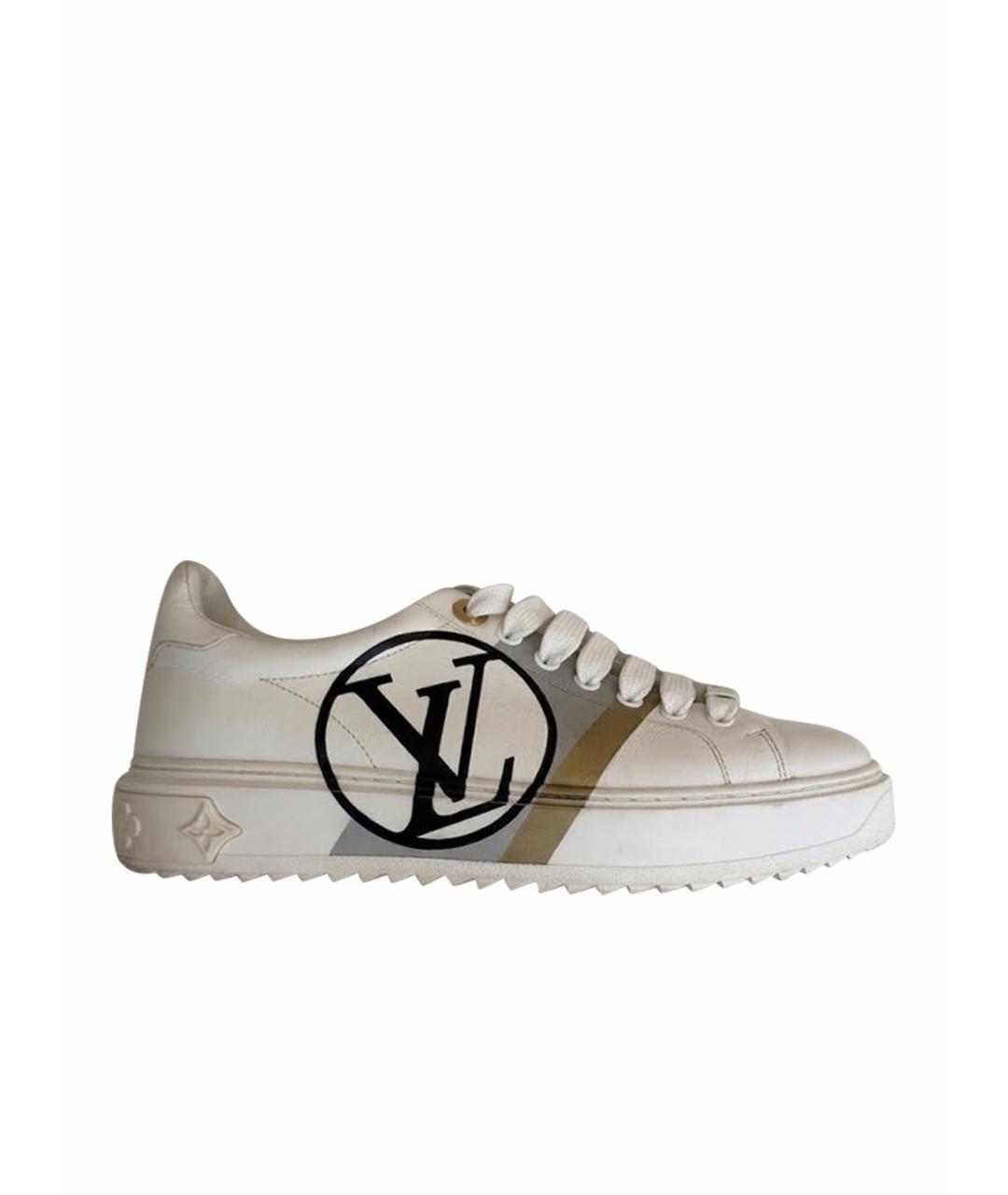 LOUIS VUITTON Белые кожаные кеды, фото 1