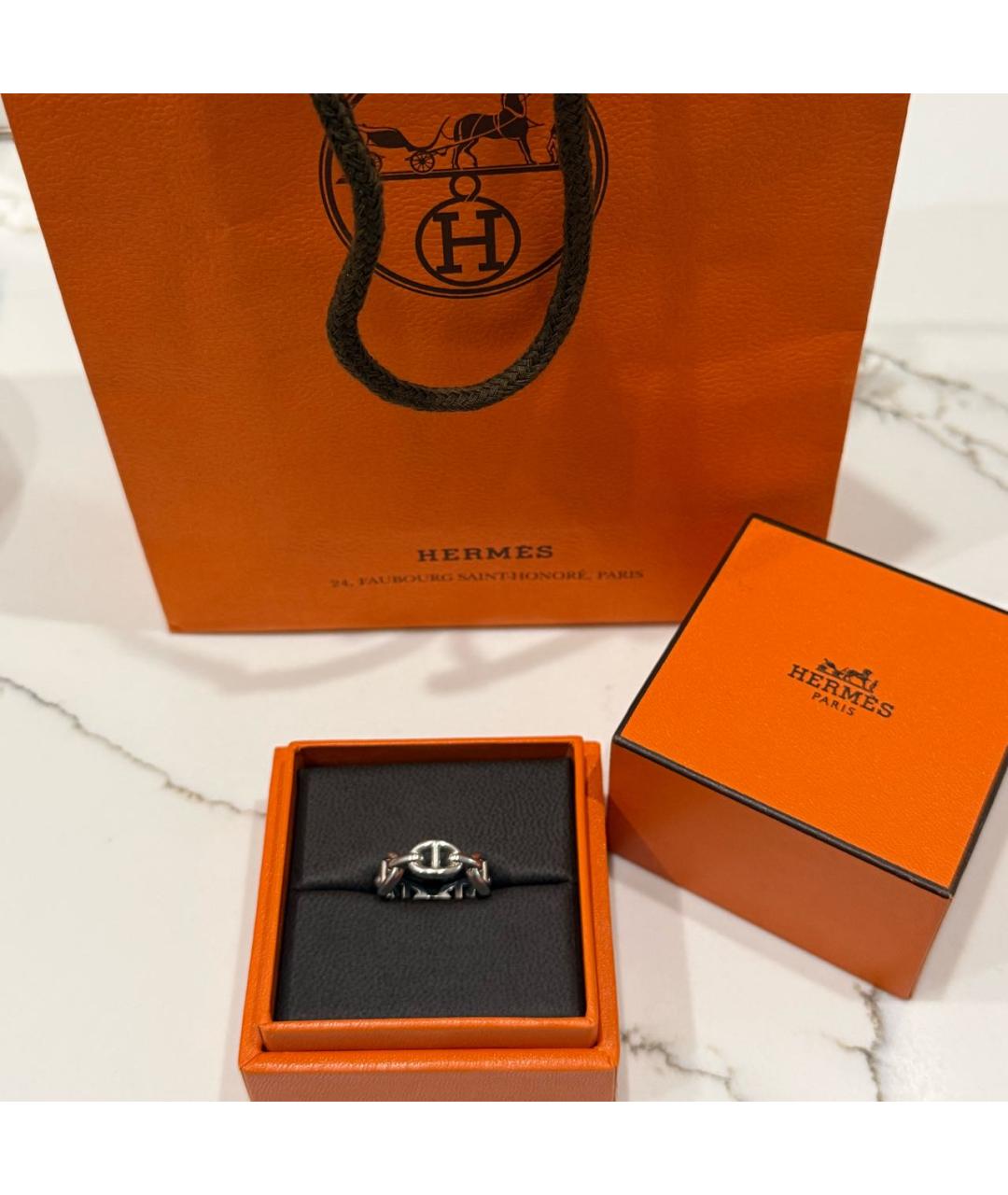 HERMES Серебряное серебряное кольцо, фото 3
