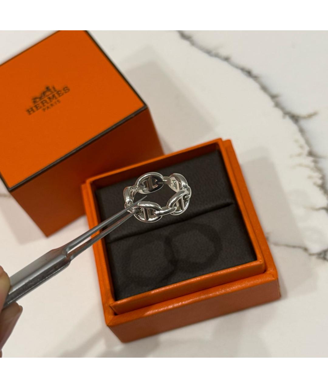 HERMES Серебряное серебряное кольцо, фото 7