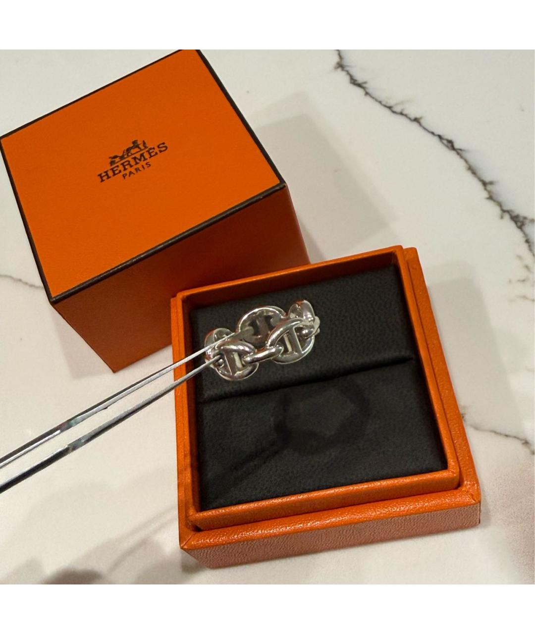 HERMES Серебряное серебряное кольцо, фото 4
