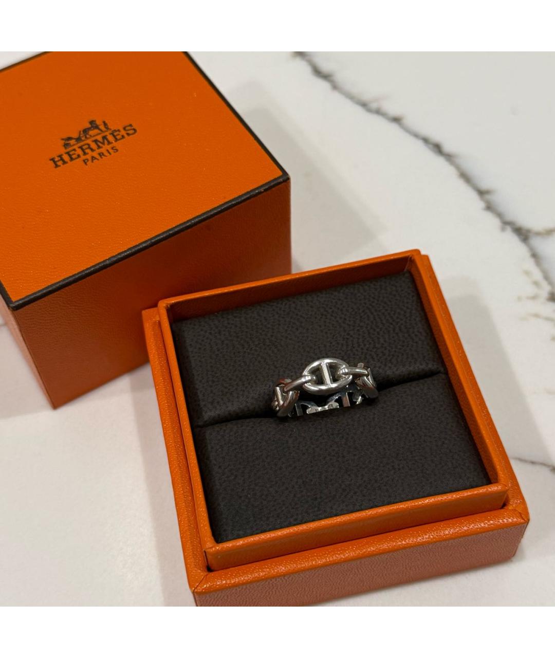 HERMES Серебряное серебряное кольцо, фото 2