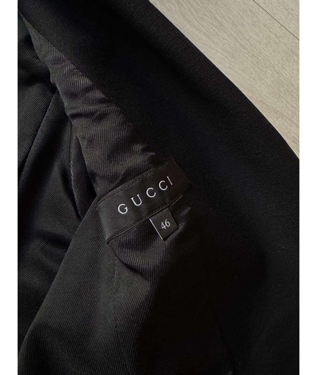 GUCCI Черный шерстяной жакет/пиджак, фото 4