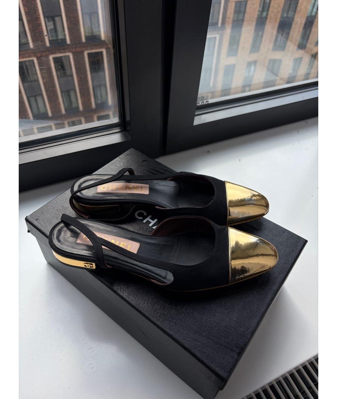 CHANEL Черные кожаные балетки, фото 7