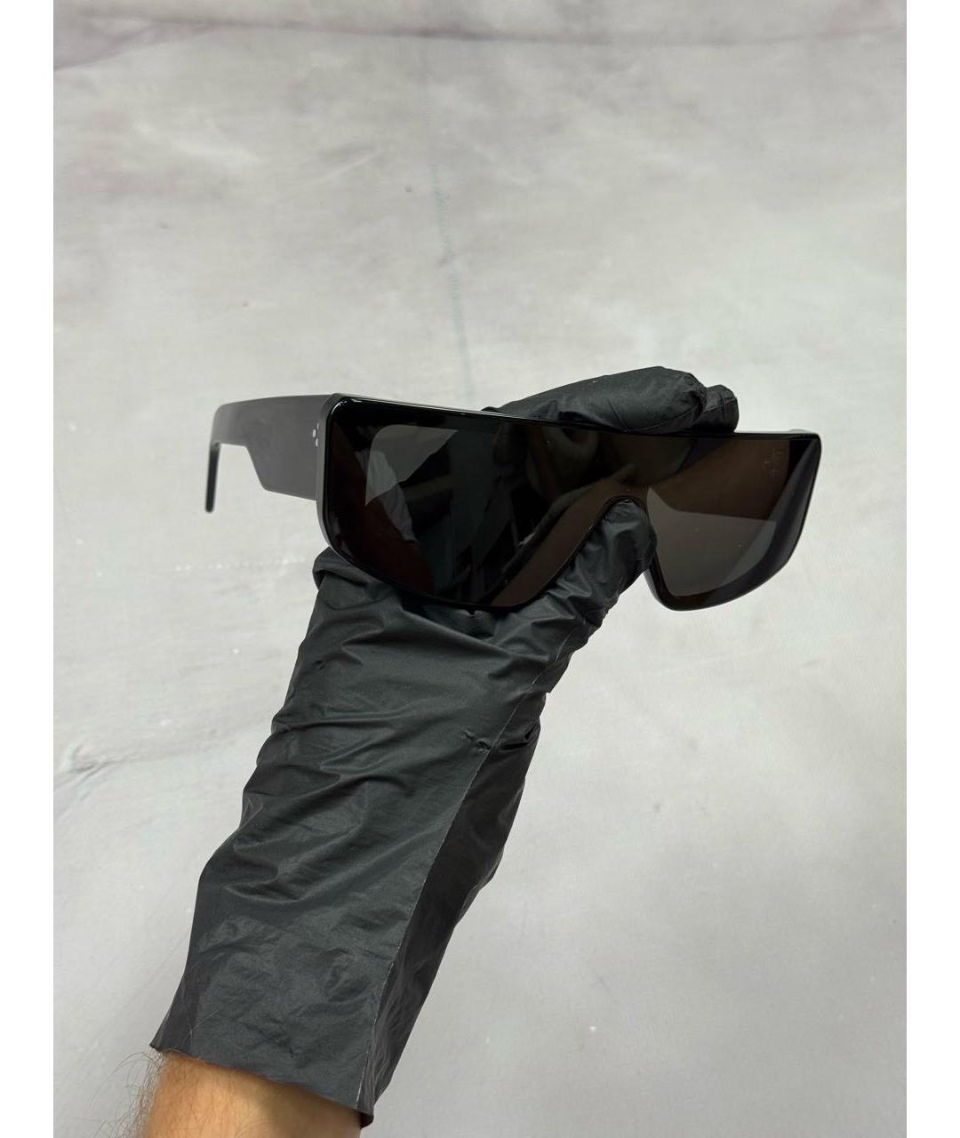 RICK OWENS Черные пластиковые солнцезащитные очки, фото 3