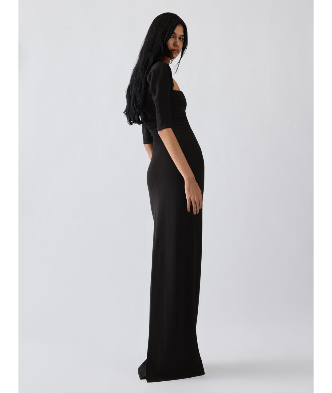 JACQUEMUS Черное вискозное вечернее платье, фото 3