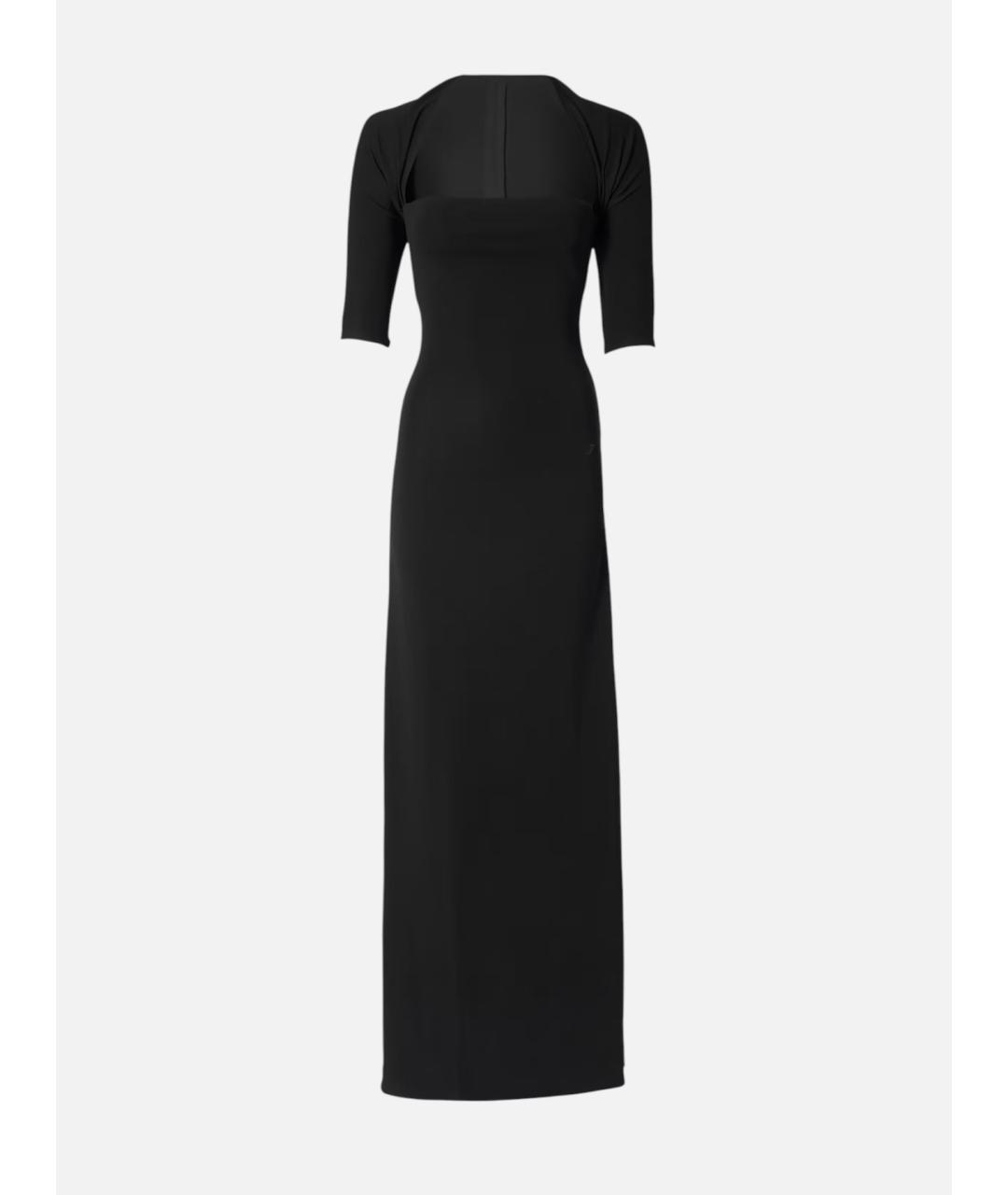 JACQUEMUS Черное вискозное вечернее платье, фото 6