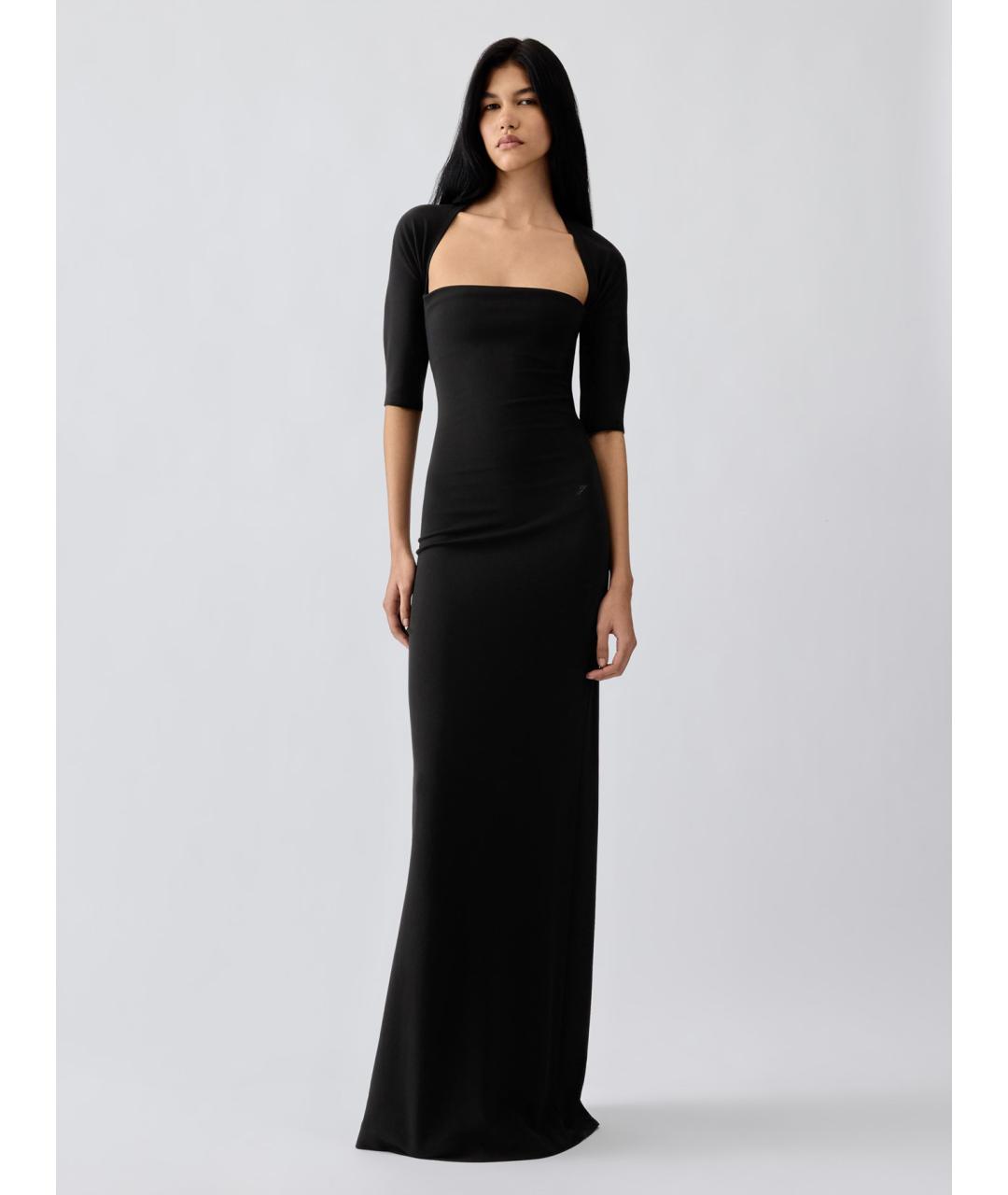 JACQUEMUS Черное вискозное вечернее платье, фото 2