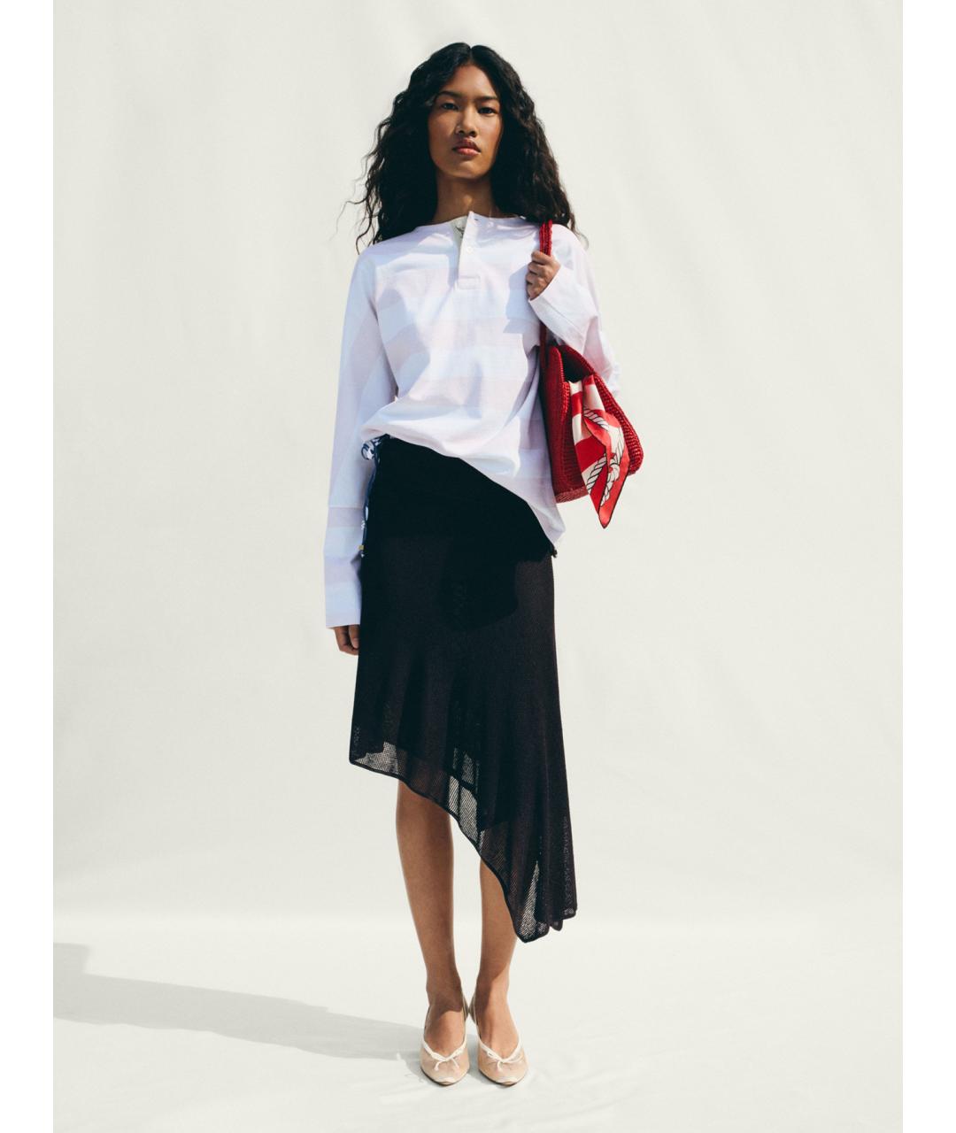 JACQUEMUS Коричневая вискозная юбка миди, фото 6