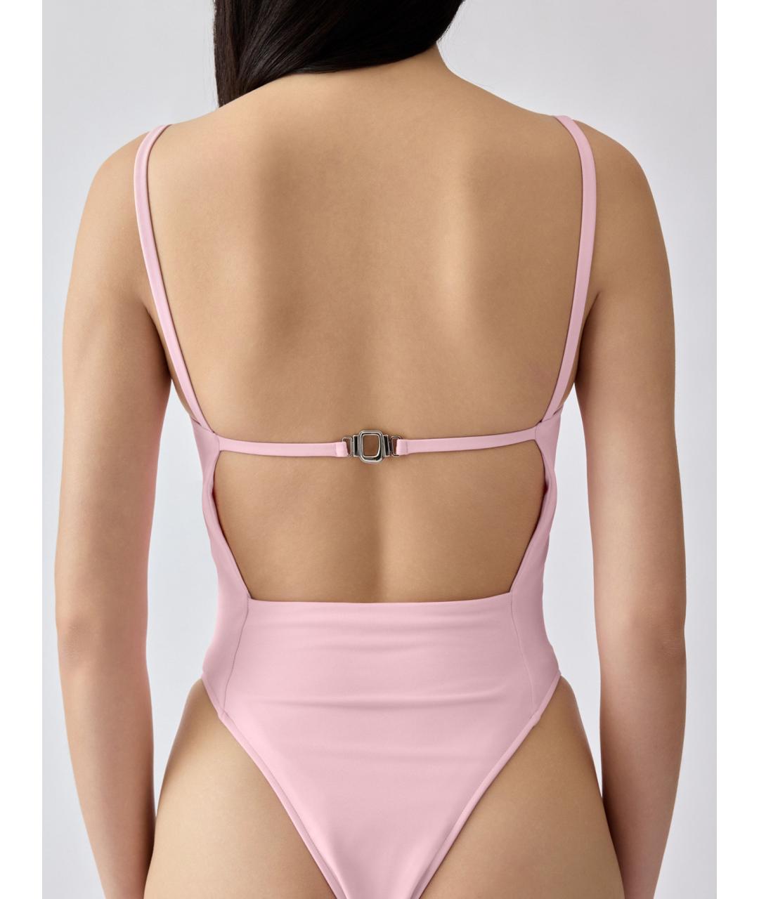 JACQUEMUS Розовый полиамидовый купальник, фото 4