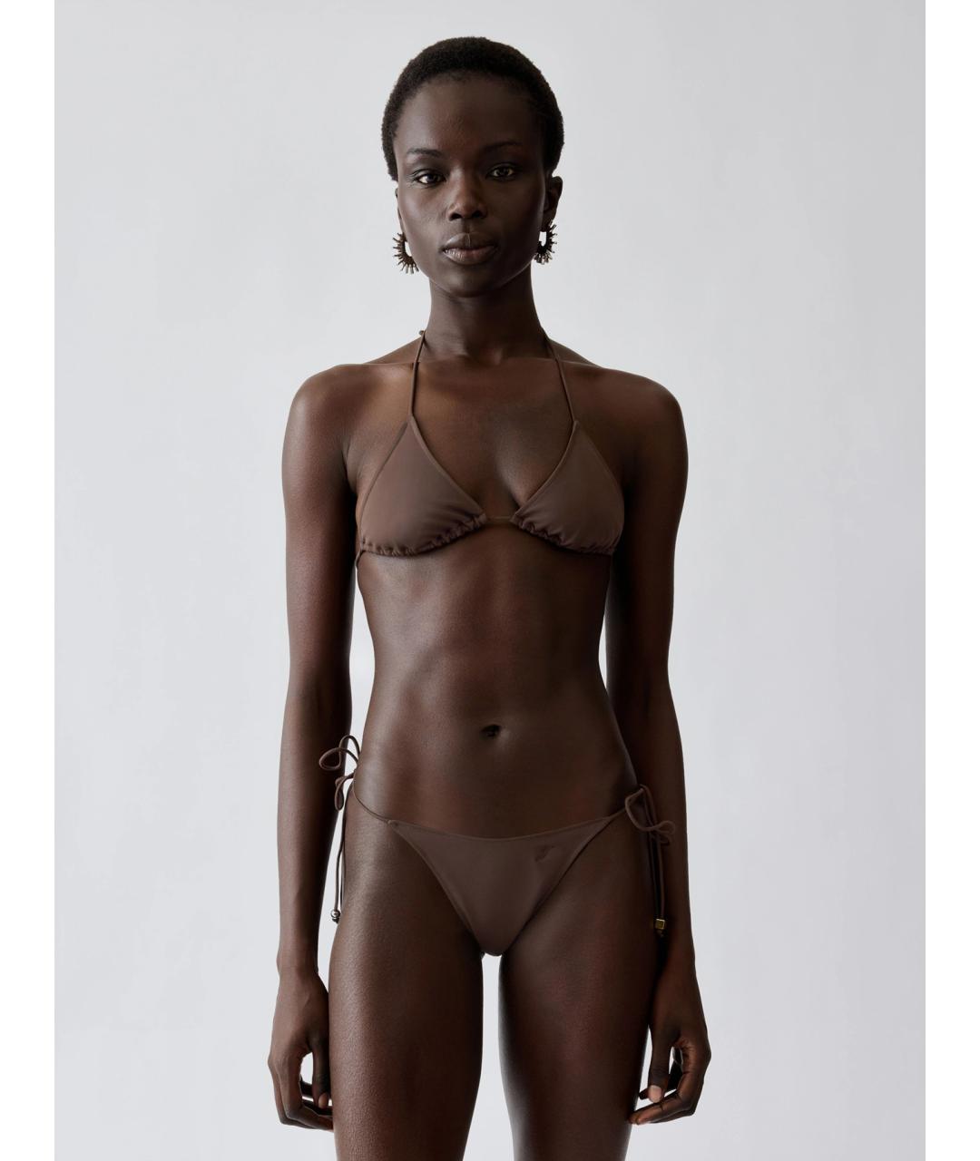 JACQUEMUS Коричневый полиамидовый купальник, фото 2