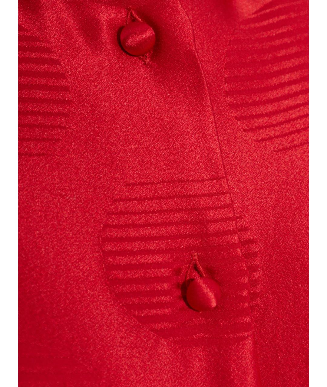 VALENTINO Красное шелковое повседневное платье, фото 4