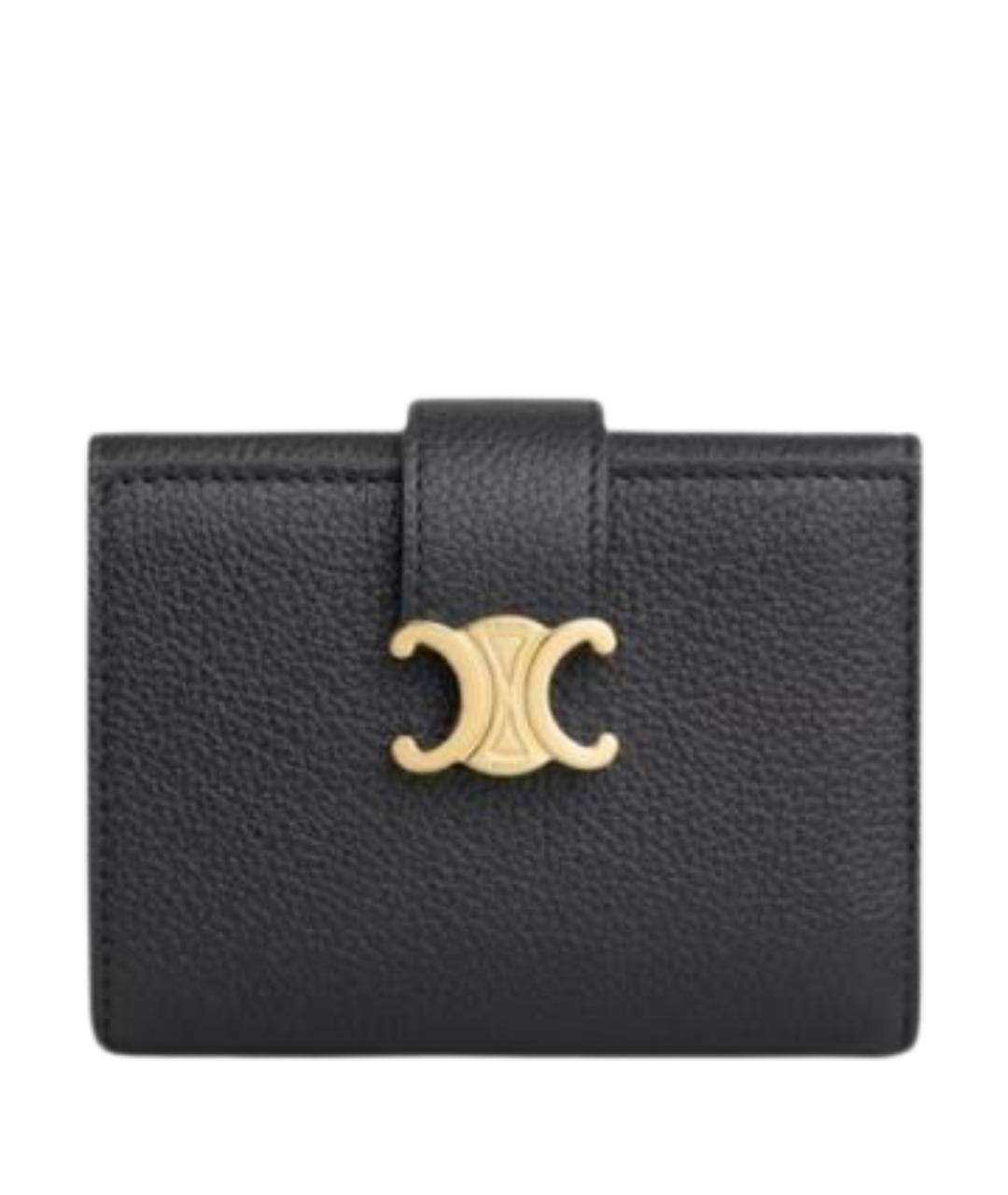 CELINE Черный кожаный кошелек, фото 1