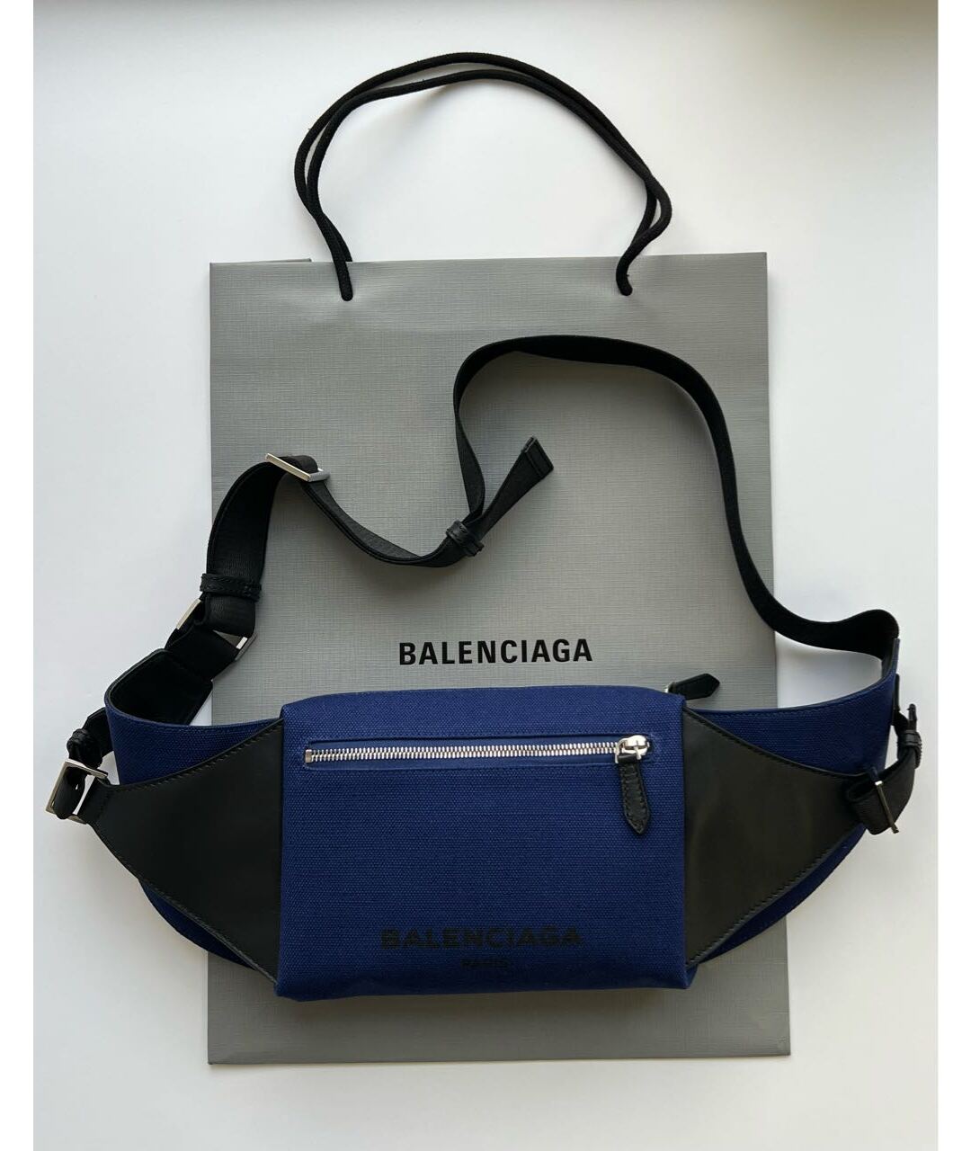 BALENCIAGA Синяя сумка на плечо, фото 3
