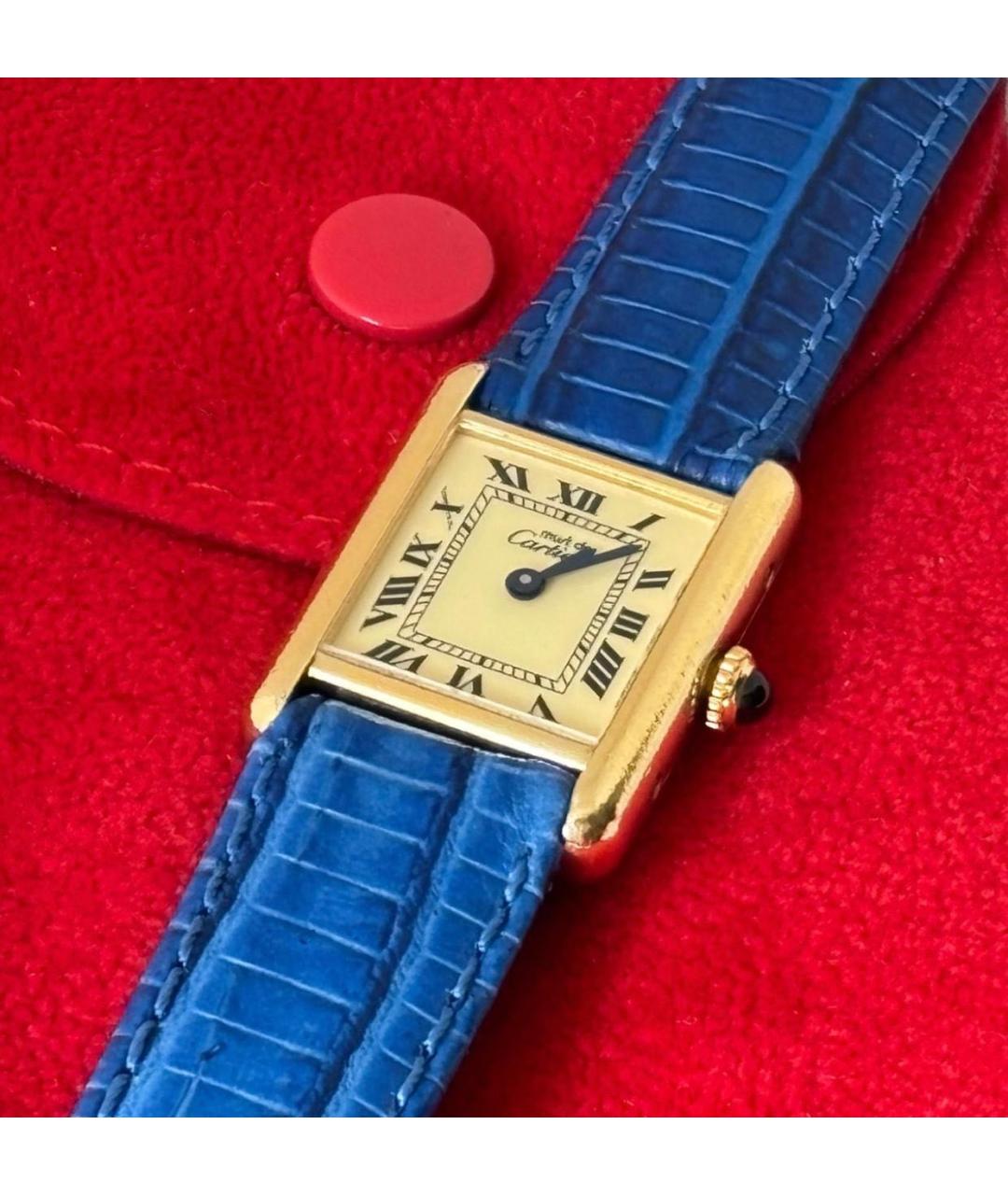 CARTIER Золотые позолоченные часы, фото 3