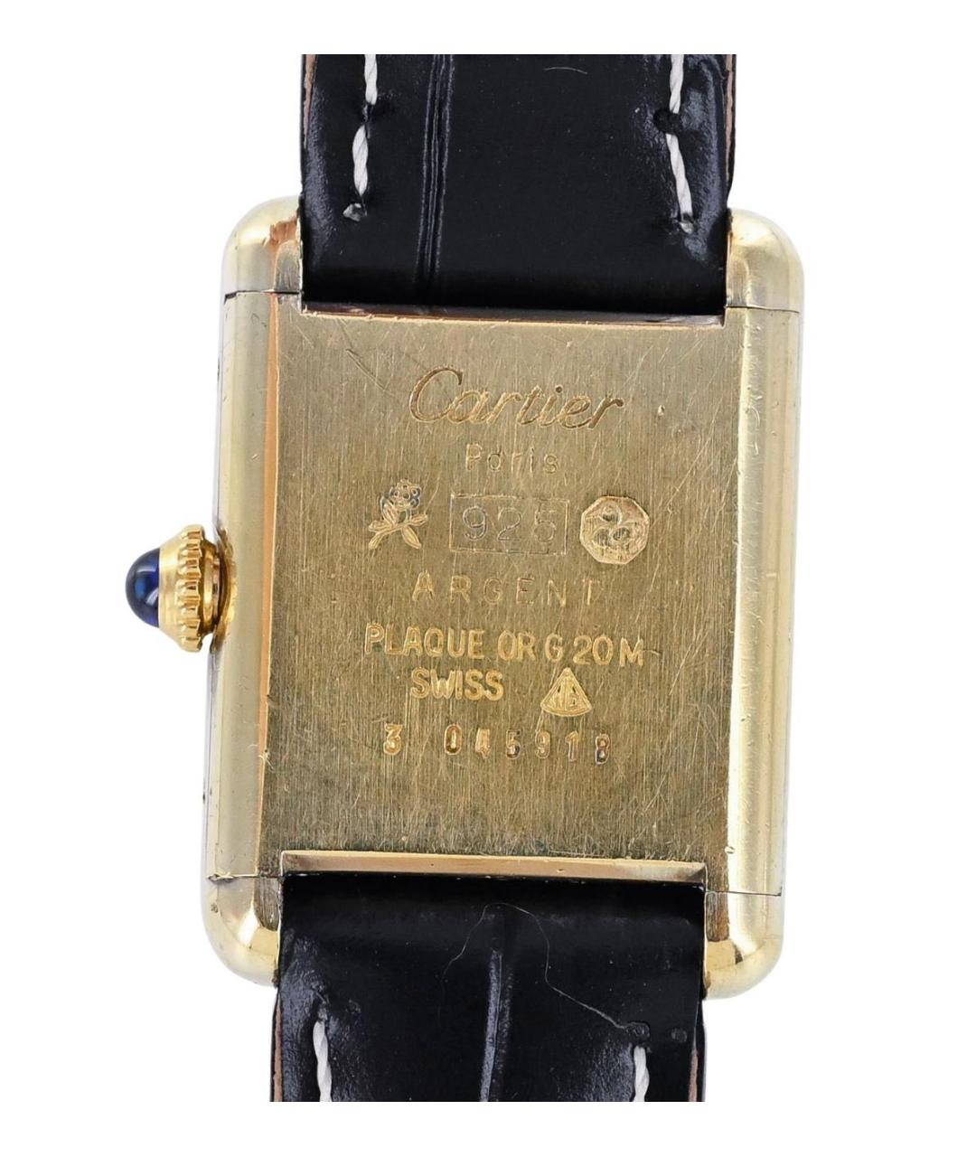 CARTIER Золотые серебряные часы, фото 2
