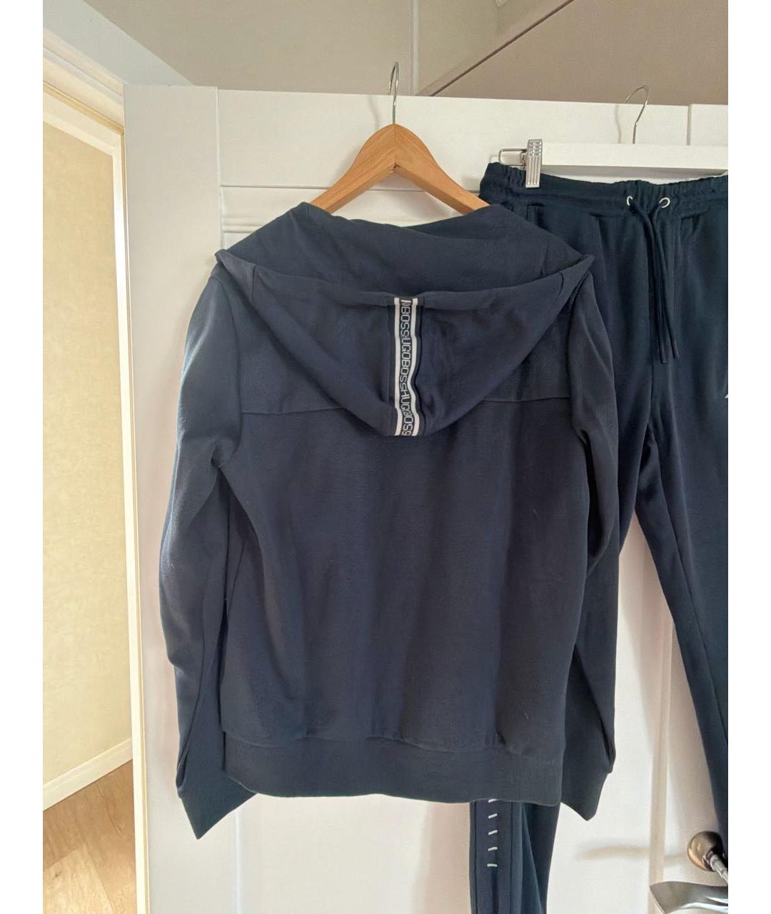 HUGO BOSS Темно-синий хлопковый спортивный костюм, фото 5