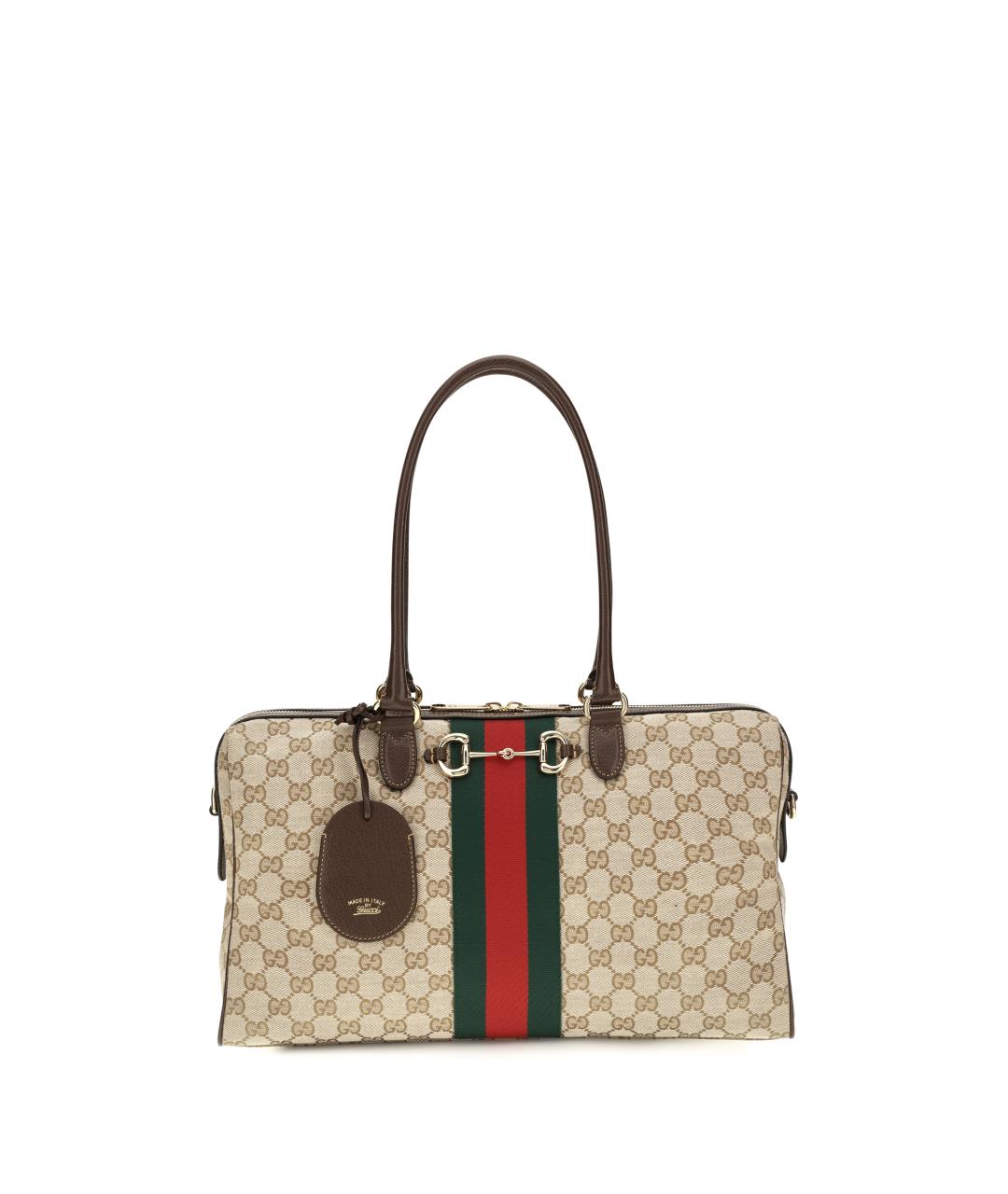 GUCCI Бежевая канва сумка через плечо, фото 1