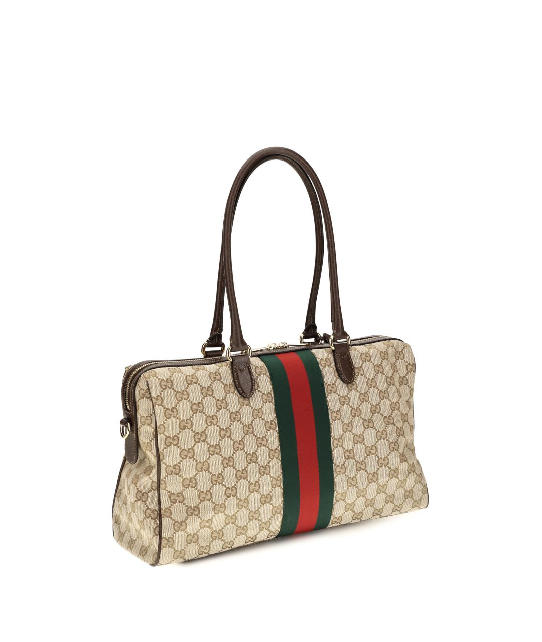GUCCI Бежевая канва сумка через плечо, фото 3