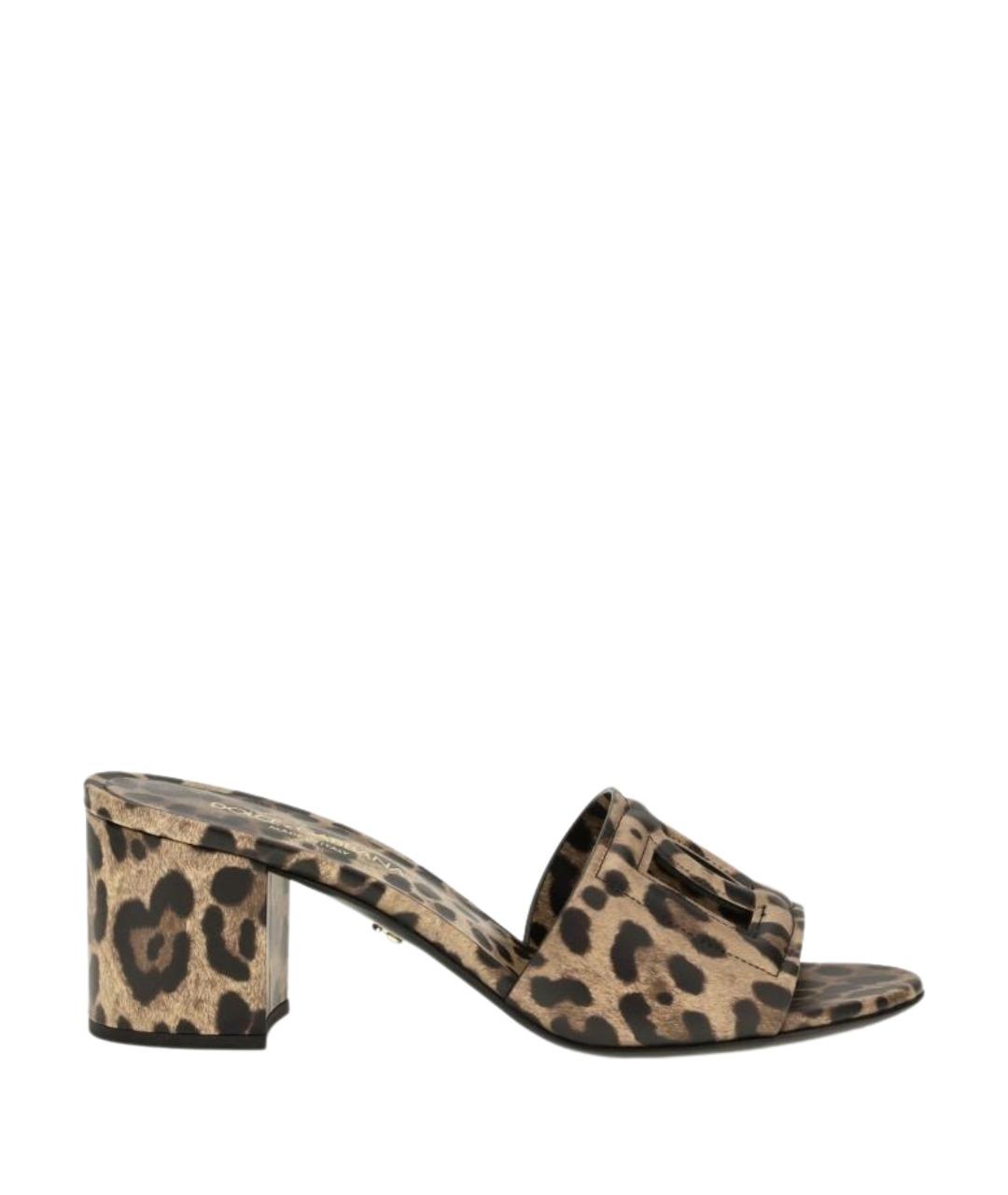 DOLCE&GABBANA Мульти кожаные мюли, фото 1