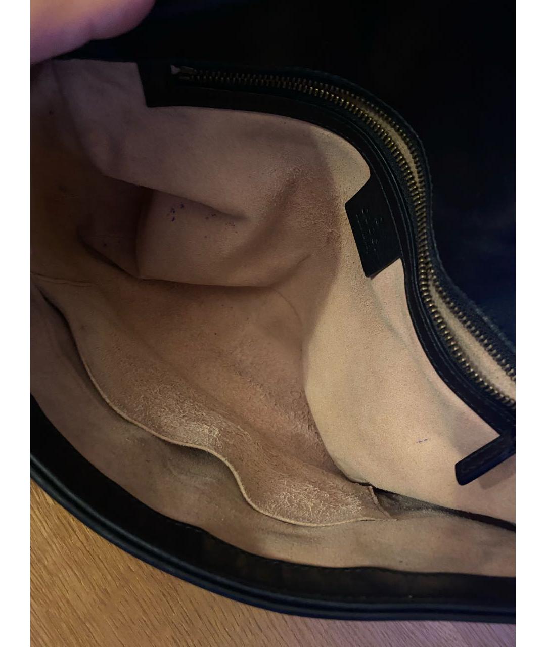 GUCCI Черная кожаная сумка через плечо, фото 4