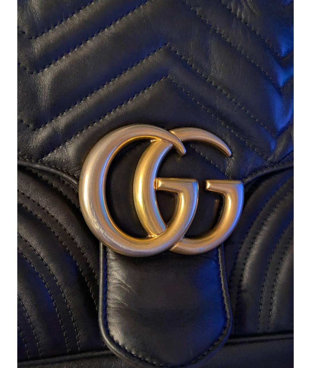 GUCCI Черная кожаная сумка через плечо, фото 8