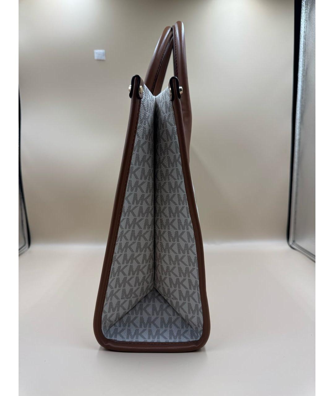 MICHAEL KORS Бежевая канва сумка с короткими ручками, фото 4