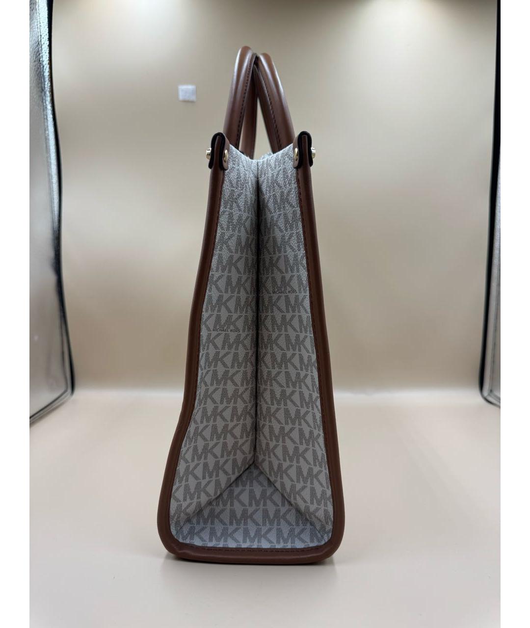 MICHAEL KORS Бежевая канва сумка с короткими ручками, фото 3