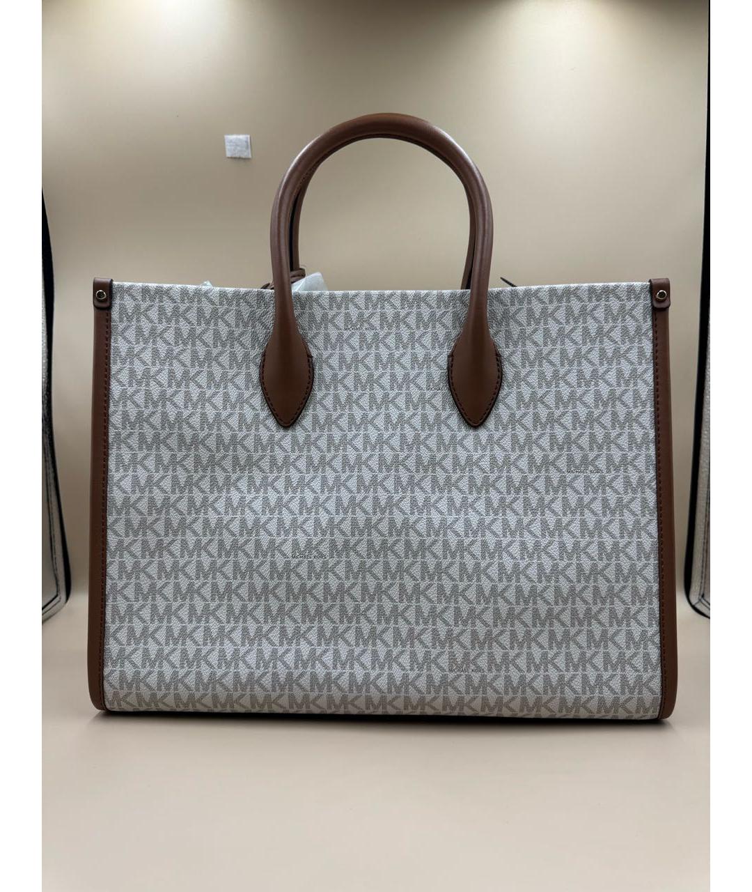 MICHAEL KORS Бежевая канва сумка с короткими ручками, фото 2