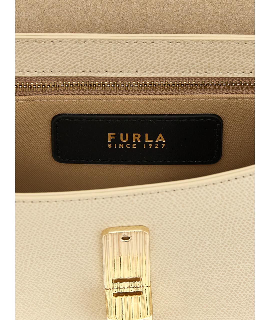 FURLA Белая кожаная сумка через плечо, фото 4