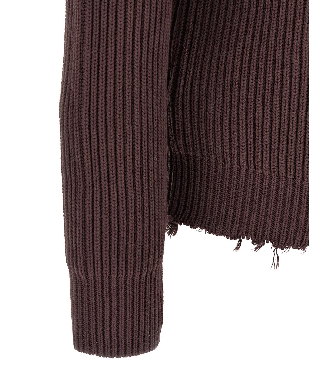 MM6 MAISON MARGIELA Коричневый хлопковый кардиган, фото 4
